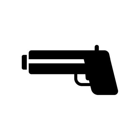 Pistol gun icon. Shooting and weapon. Editable vector.のイラスト素材