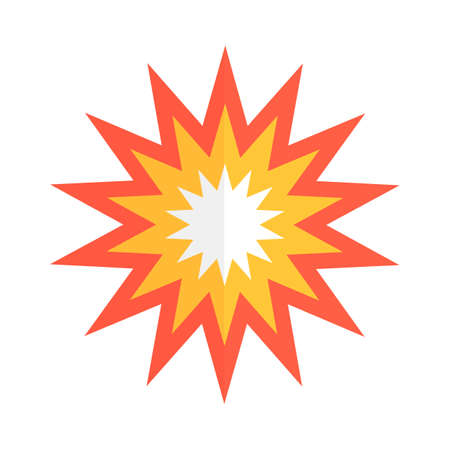 Explosion icon. Explosion impact. Bombing. Editable vector.のイラスト素材