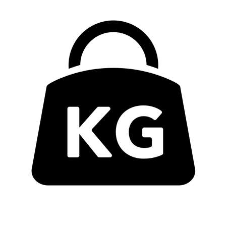 Weight icon. Kilogram weight icon. KG icon. Editable vector.のイラスト素材
