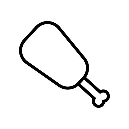 Meat on the bone icon. Editable vector.のイラスト素材