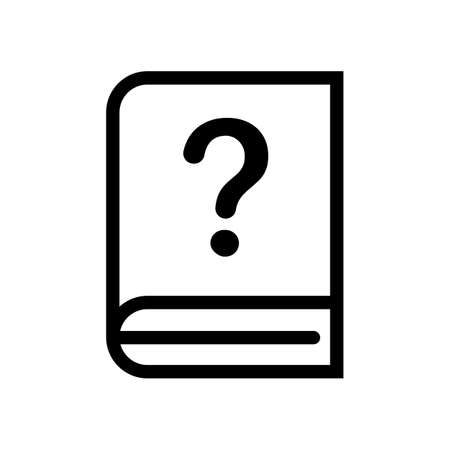 Help icon. Question mark and book icon. Editable vector.のイラスト素材