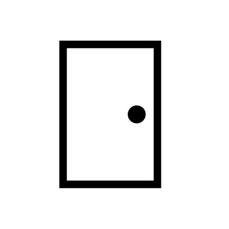 Simple door icon. Entrance. Editable vector.のイラスト素材