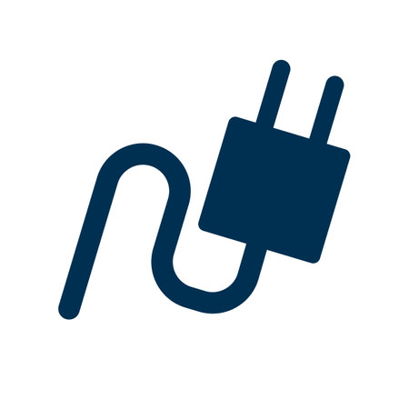 Charger outlet icon. Power plug silhouette icon. Editable vector.