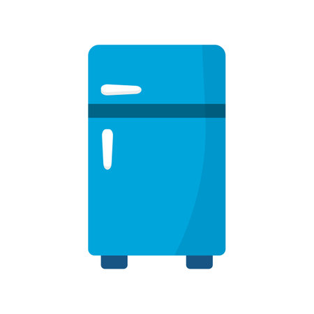 Modern refrigerator icon. Fridge. Editable vector.のイラスト素材