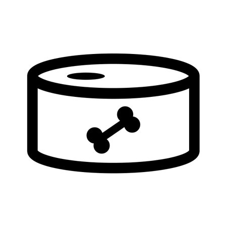 Pet food can. Dog food. Feed. Editable vector.のイラスト素材