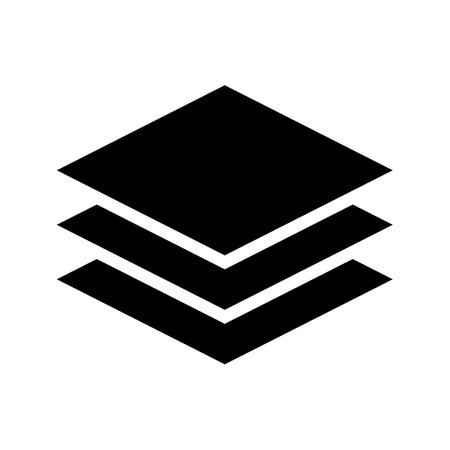 Layer silhouette icon. Web UI. Editable vector.のイラスト素材