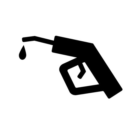 Refueling nozzle icon. Gasoline refueling. Editable vector.のイラスト素材