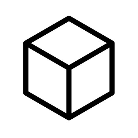 Simple box icon. Cube. Editable vector.のイラスト素材