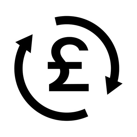 Pound exchange icon. Currency Exchange. Editable vector.のイラスト素材