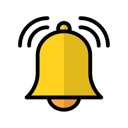 Reminder icon. Bell sound. Notification. Editable vector.