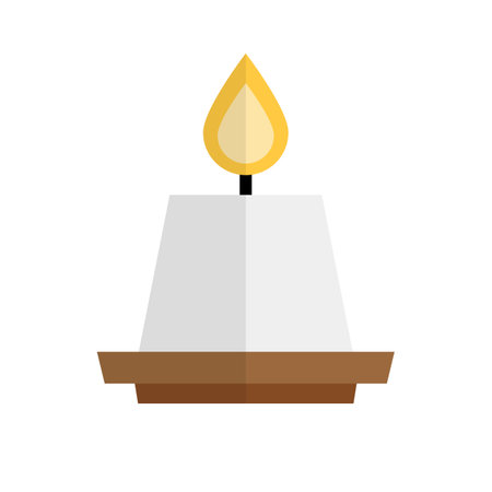 Modern candle and candlelight icon. Editable vector.のイラスト素材