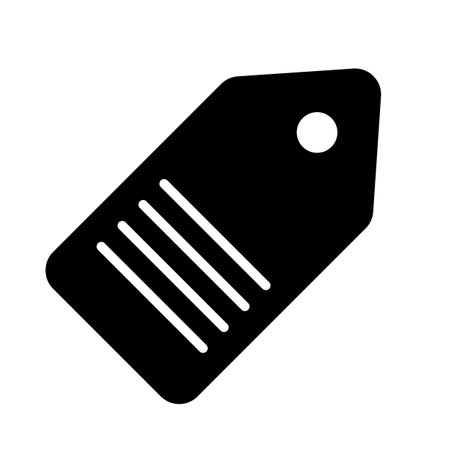 Tag silhouette icon. Price tag of an item. Editable vector.のイラスト素材