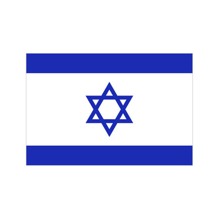 Israeli flag. National Flag of Israel. Editable vector.のイラスト素材