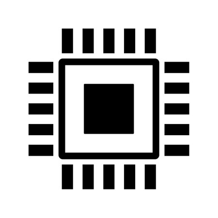 Central Processing Unit icon. Editable vector.のイラスト素材