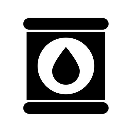 Oil drums icon. Crude oil storage. Editable vector.のイラスト素材