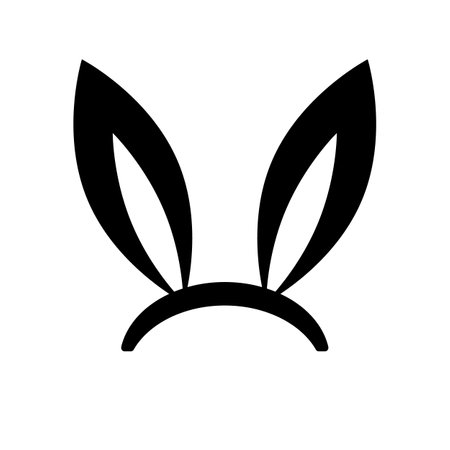 Bunny ears icon. Rabbit ear icons. Rabbit ears band. Editable vector.のイラスト素材