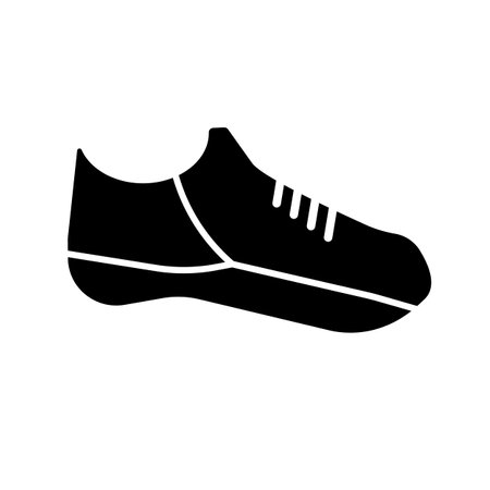 Shoe silhouette icon. Fashion item. Editable vector.のイラスト素材