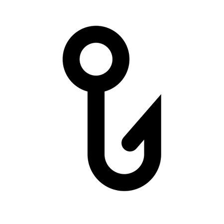 Fish hook icon. Sea fishing. Editable vector.のイラスト素材