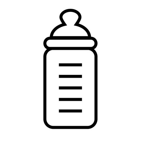 Baby bottle icon. Milk bottle icon. Editable vector.のイラスト素材