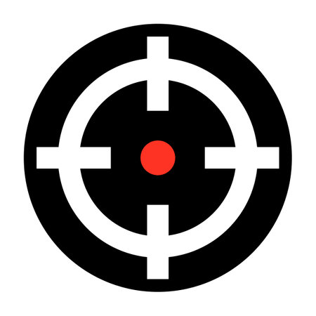 Modern gun sight icon. Aim icon. Editable vector.のイラスト素材