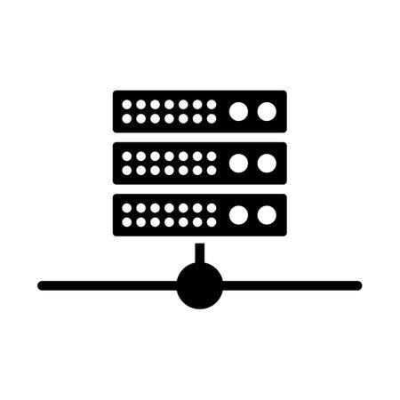 Server icon connected to the Internet. Editable vector.のイラスト素材