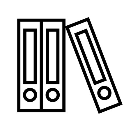 Simple binder icon set. Editable vector.のイラスト素材