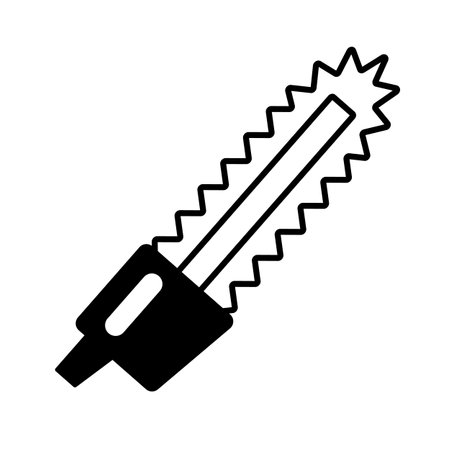 Chainsaw icon. Electric tool. Industry. Editable vector.のイラスト素材