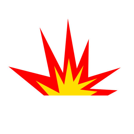 Bombing icon. Impact of the explosion. Editable vector.