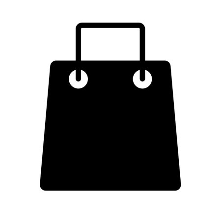 Shopping bag silhouette icon. Shop. Editable vector.のイラスト素材