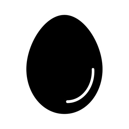 Egg silhouette icon. Egg shell. Editable vector.のイラスト素材