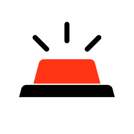 Red lamp. Warning or emergency lamp. Editable vector.のイラスト素材