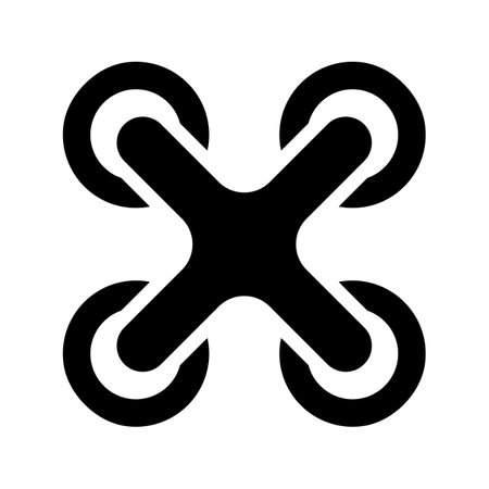 quadrotor drone icon. Unmanned aerial vehicle. Editable vector.のイラスト素材