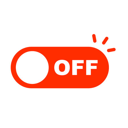 Pop power-off slider switch icon. Editable vector.のイラスト素材