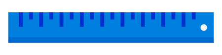 Modern blue ruler icon. Stationery. Editable vector.のイラスト素材