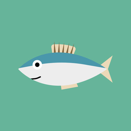Mackerel icon. Fish icon. Editable vector.のイラスト素材