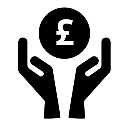 Donate pound sterling Icon. Editable vector.のイラスト素材