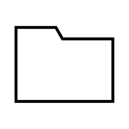 Folder shape icon. Directory shape. Editable vector.のイラスト素材