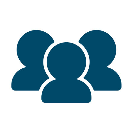 Group silhouette icon. Members. Editable vector.
