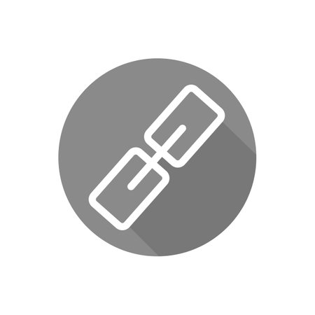Shaded round link icon. URL. Editable vector.のイラスト素材
