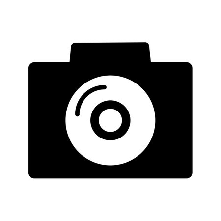 Camera icon. Photo. Photographic equipment. Editable vector.のイラスト素材