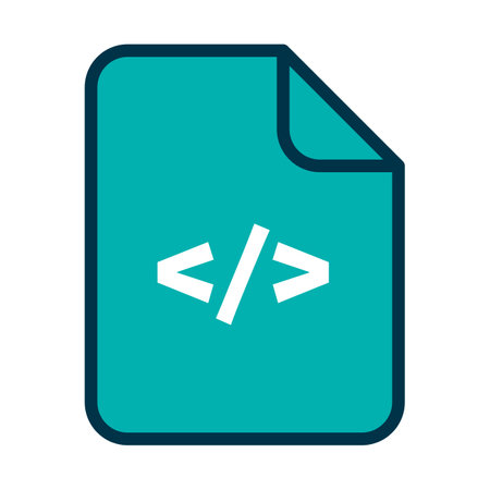 Modern programming code file. Editable vector.のイラスト素材