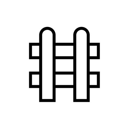 Simple rounded fence icon. Editable vector.のイラスト素材