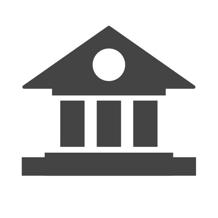 Bank and court icon. Editable vector.のイラスト素材