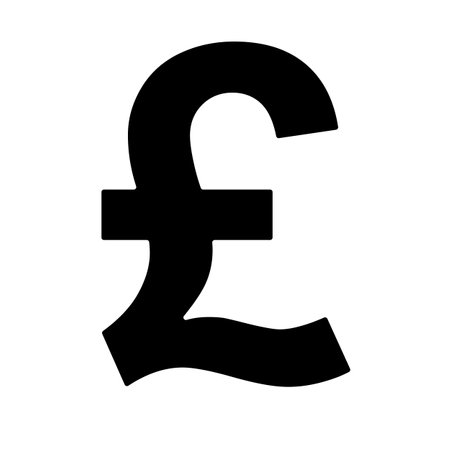 Pound sterling silhouette icon. Editable vector.のイラスト素材