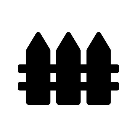 Fence silhouette icon. Enclosure. Editable vector.のイラスト素材