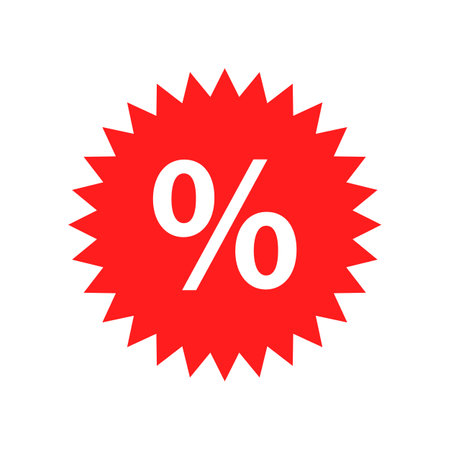 Percentage pop icon. Discount and sale. Editable vector.のイラスト素材