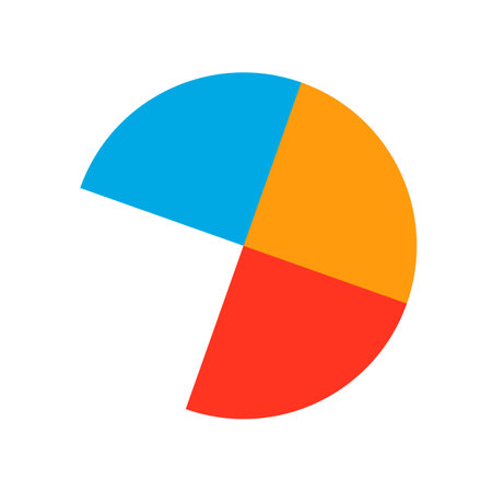 Pie chart icon. Statistics. Editable vector.のイラスト素材