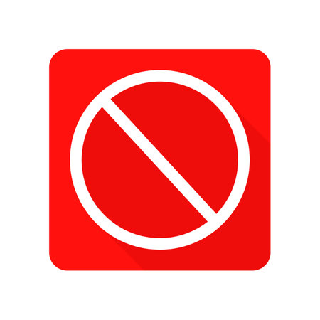 Prohibition box icon. Restriction. Editable vector.のイラスト素材