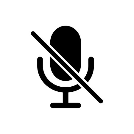 Microphone mute icon. Silent or mute. Editable vector.のイラスト素材