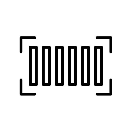 Simple barcode scanning icon. Product code. Editable vector.のイラスト素材